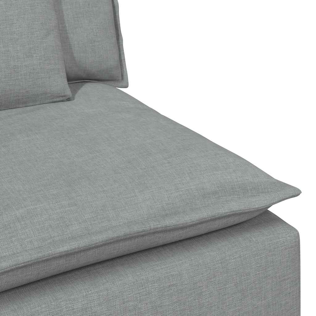 Modularni Sofa Centralni Modul s Jastucima Svijetlosivi 100 cm