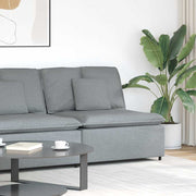 Modularni Sofa Centralni Modul s Jastucima Svijetlosivi 100 cm
