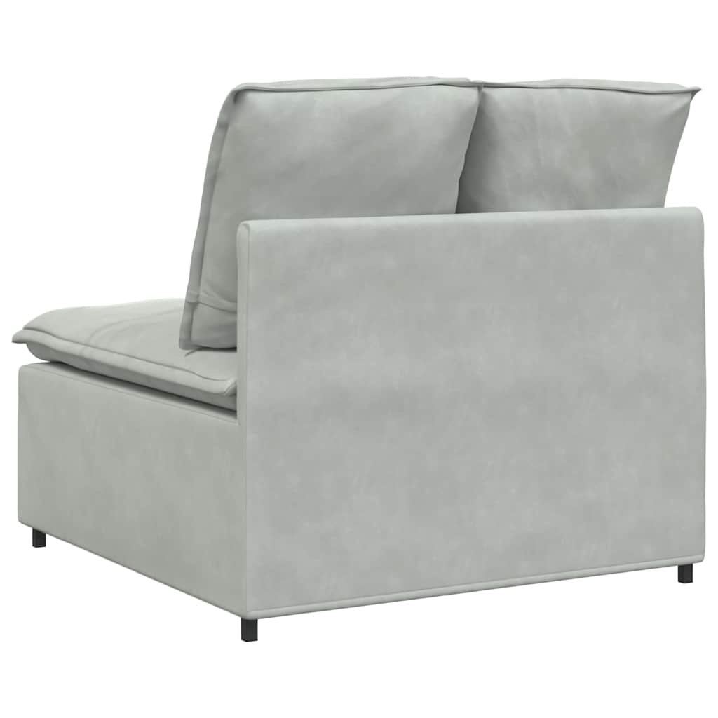 Modularni Sofa Centralni Modul s Jastucima Svijetlosivi 100 cm