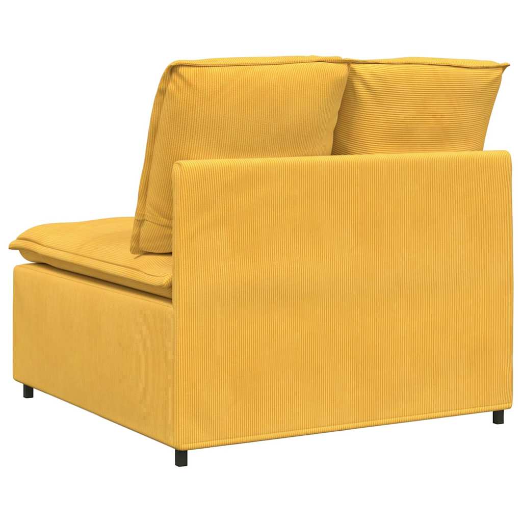 Modularni kauč s jastucima svijetložuti 100 cm