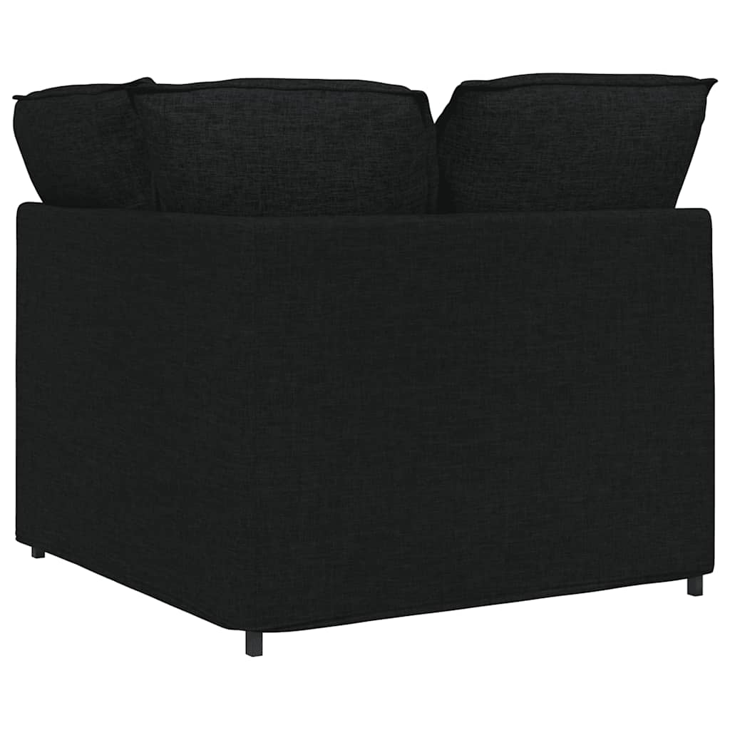 Modularna Kutna Sofa s Jastucima Crna 100 cm