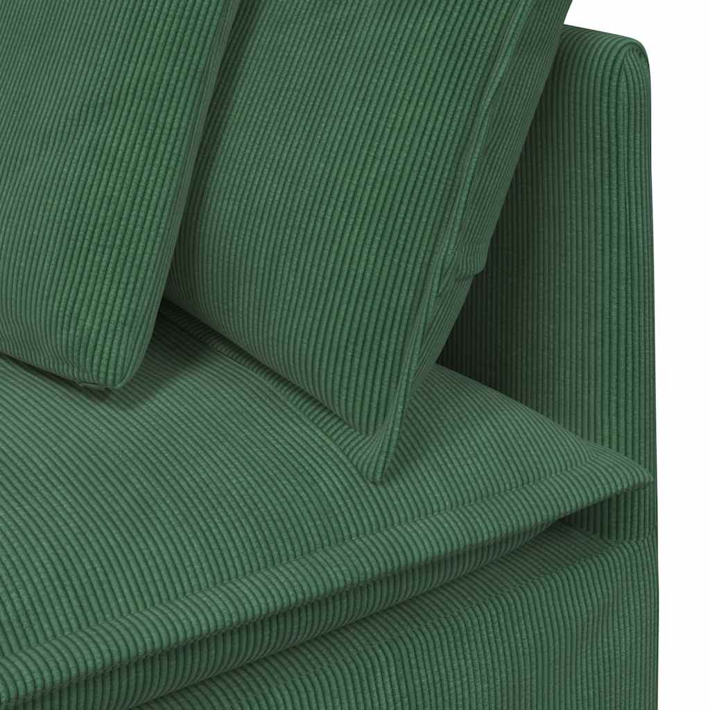 Modularni kutni kauč s jastucima tamnozelene boje 100 cm