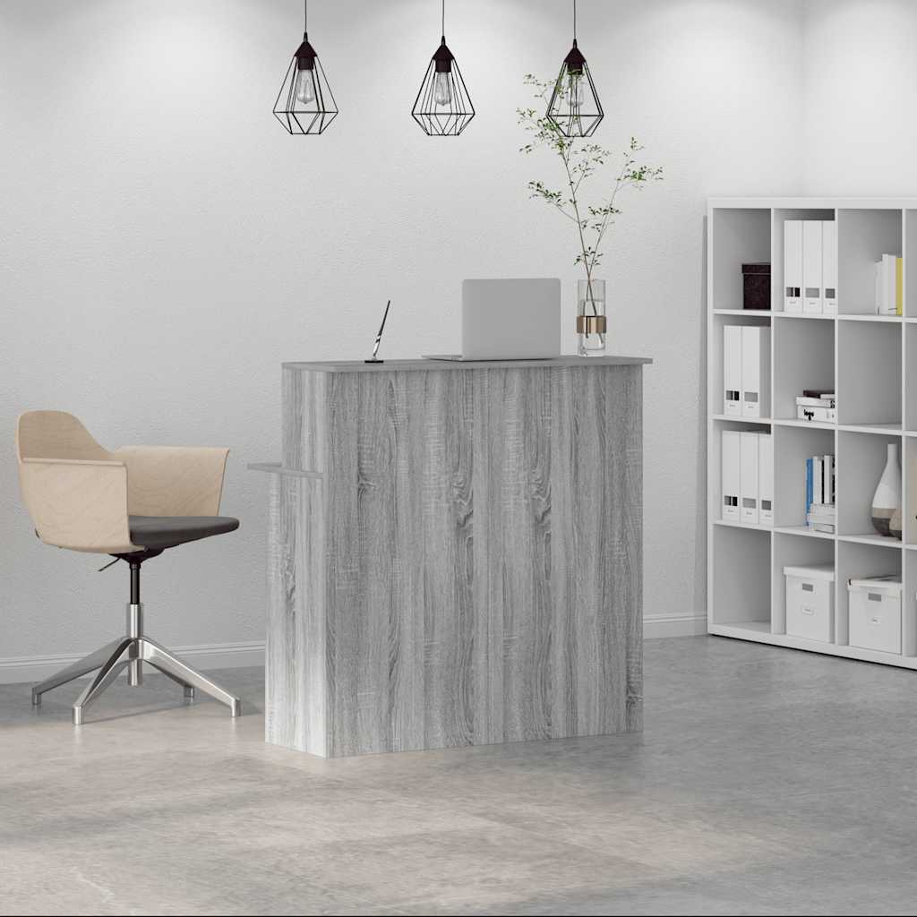 Recepcijski stol 100x50x103,5 cm od konstruiranog drva Siva