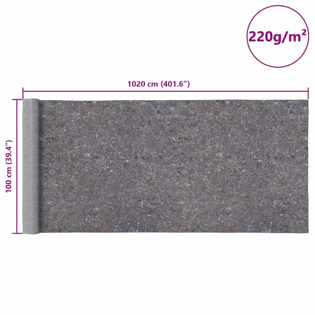 Neklizajuće flis za slikanje 2 kom 10 m 220 g/m² sive