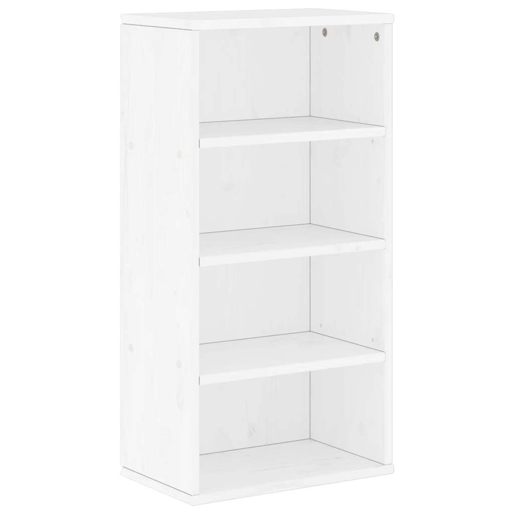 Bočni ormarić ODDA bijeli 40x24x79 cm puno drvo bor Bijela
