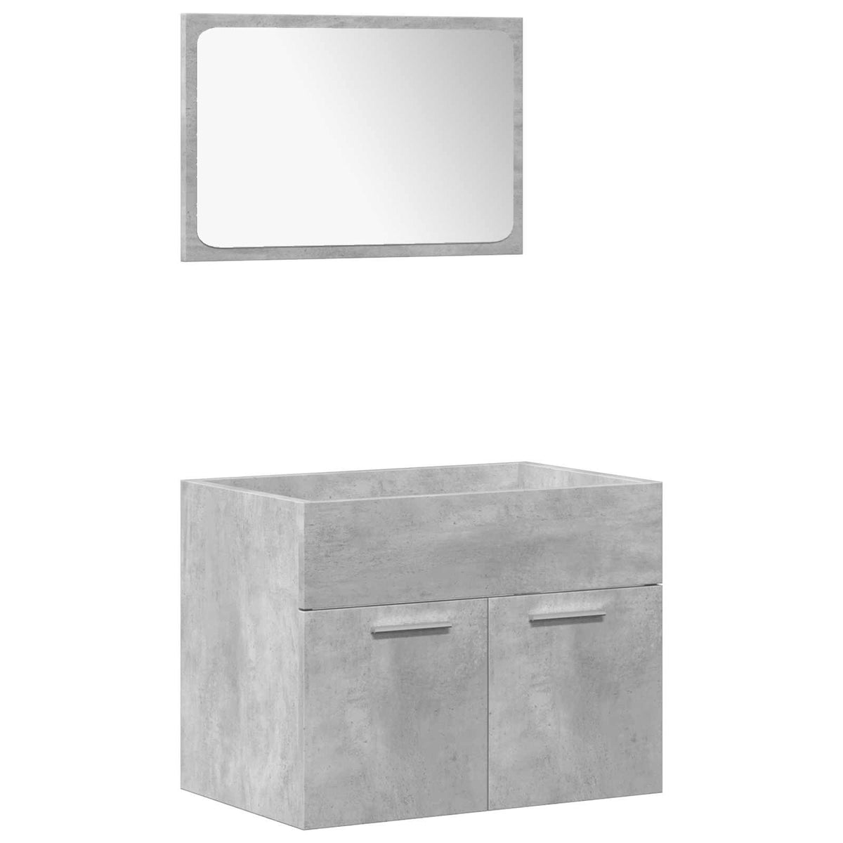 4-dijelni set kupaonskog namještaja siva boja betona drveni 60 x 38.5 x 46 cm