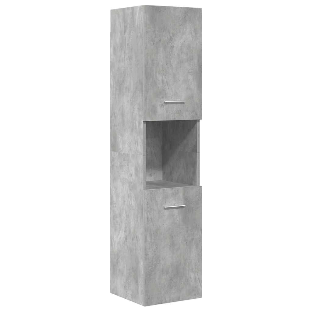 4-dijelni set kupaonskog namještaja siva boja betona drveni 41 x 38.5 x 46 cm