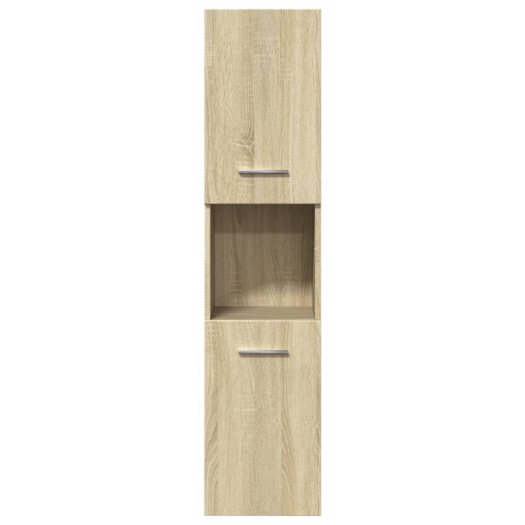 5-dijelni set kupaonskog namještaja boja hrasta sonome drveni