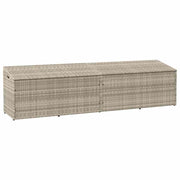 Vrtna kutija za pohranu svijetlosiva 220x50x58 cm poli ratan