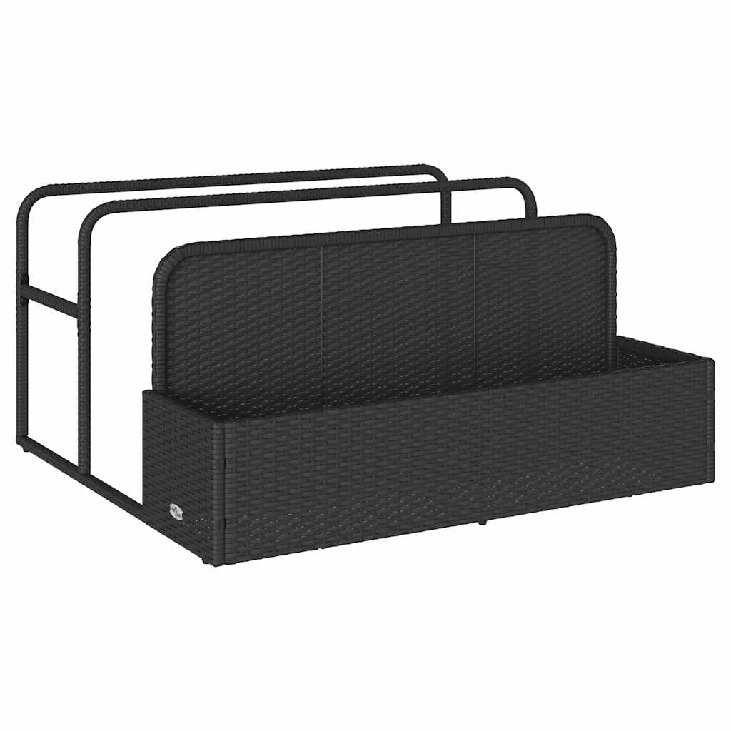 Plovak za bazen Crni 110x100x57 cm Poli ratan