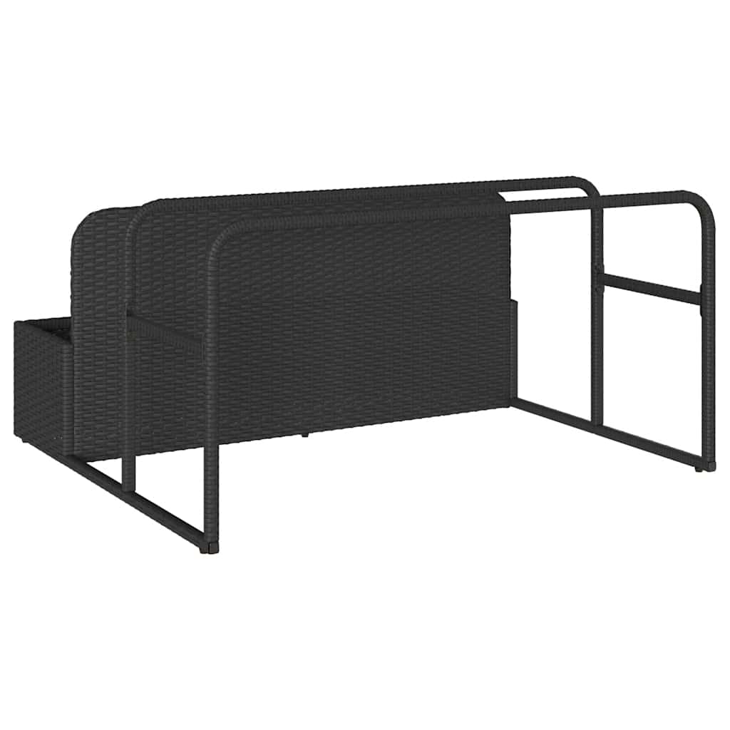Plovak za bazen Crni 110x100x57 cm Poli ratan