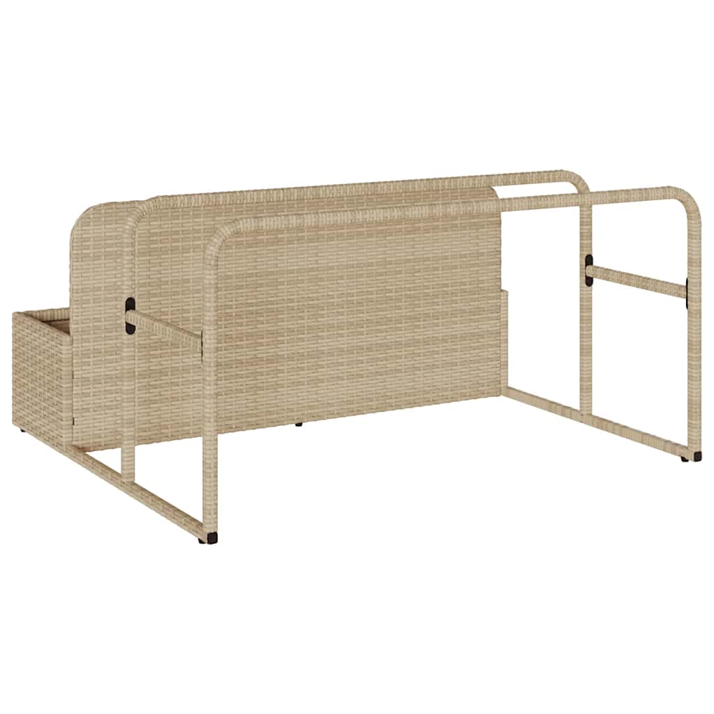 Plovak za pohranu uz bazen bež 110x100x57 cm poli ratan