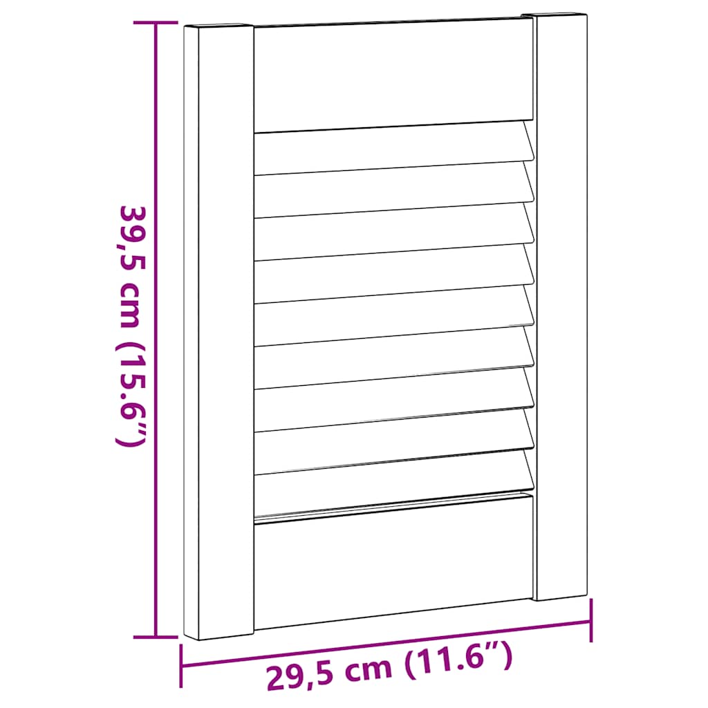 Vrata ormarića s lamelama 39,5x29,5 cm Puno drvo Bor