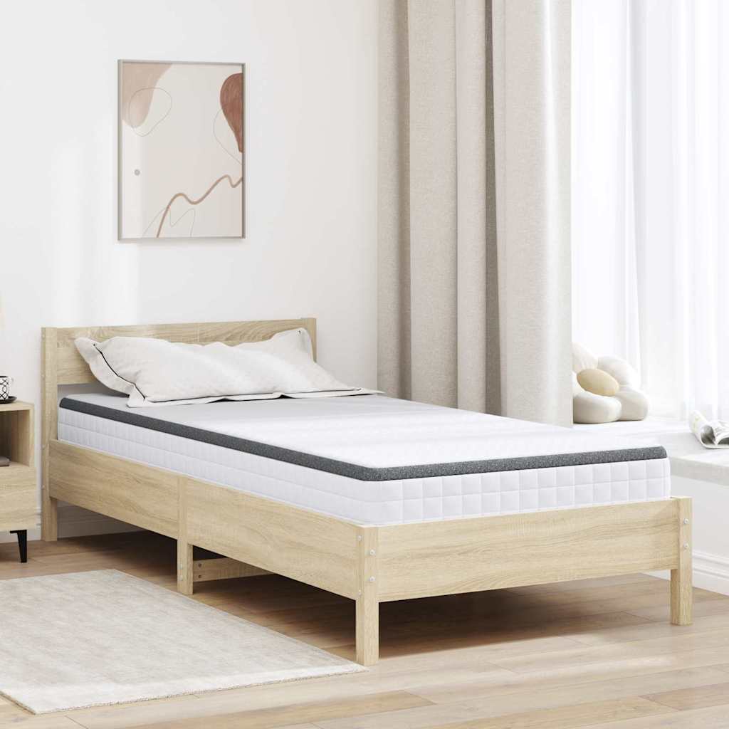 Madrac Bijela i siva 90 x 190 cm Bonell opruga