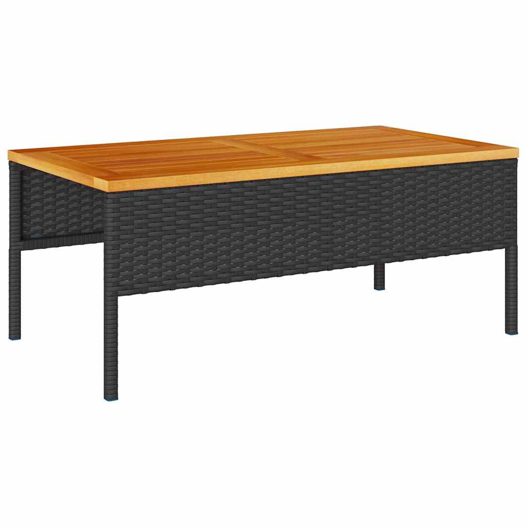 Sjedeća garnitura za vrt 6 kom. Crna poliratan 84 x 45 x 35 cm