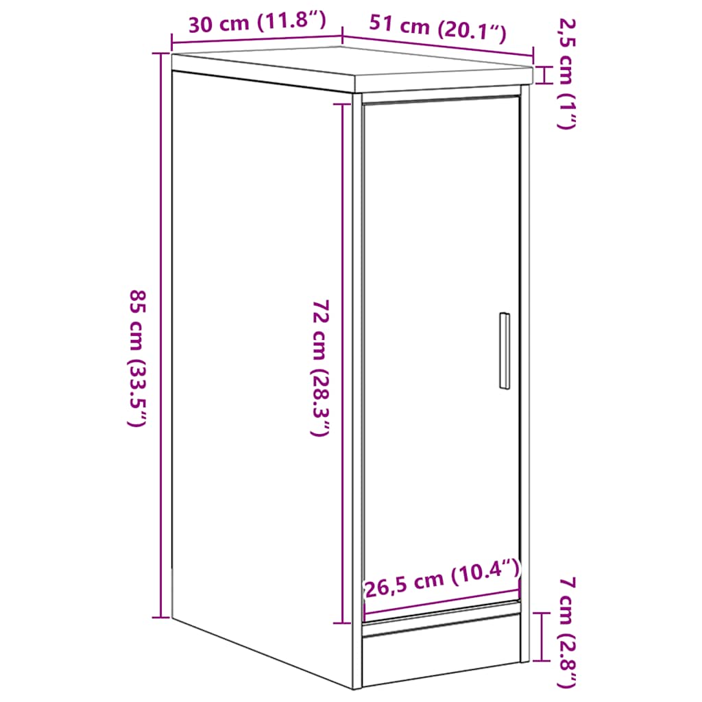 Garažni ormar za odlaganje crni 30x51x85 cm masivne borovine