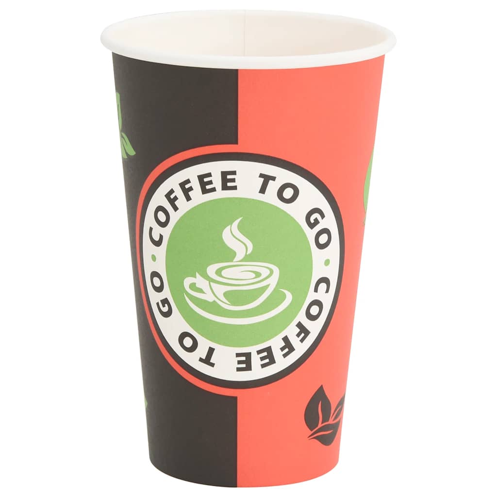 papirnate šalice za kavu s poklopcima 1000 kom 16 oz 400 ml Crvena