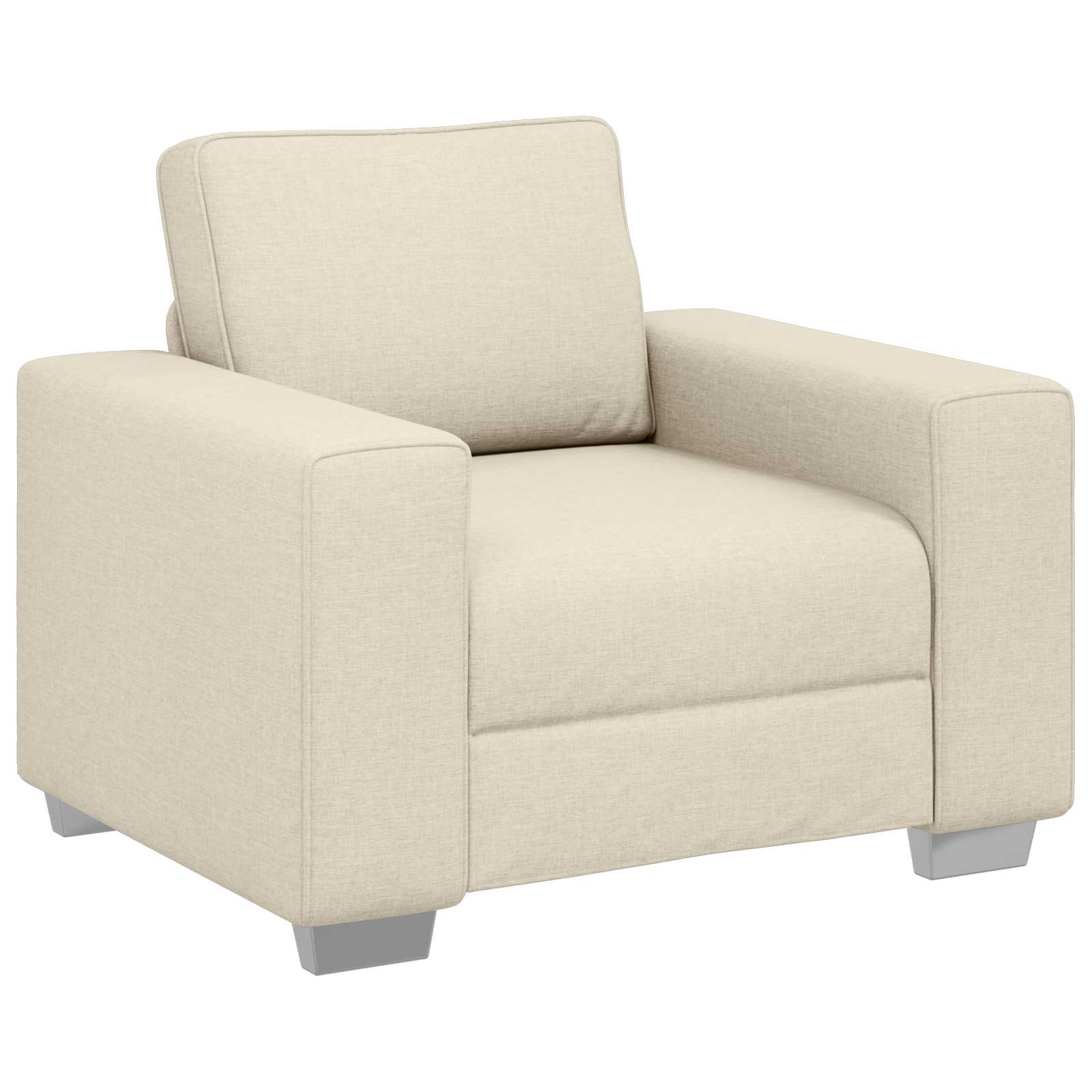 Sofa 3 pcs Bež 219 x 80 x 82 cm Platnasta tkanina