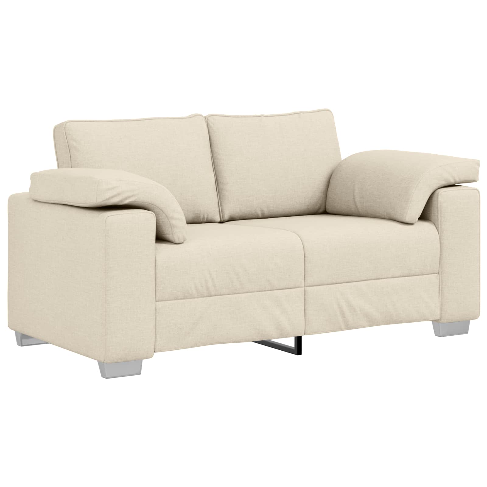 Sofa 3 pcs Bež 219 x 80 x 82 cm Platnasta tkanina