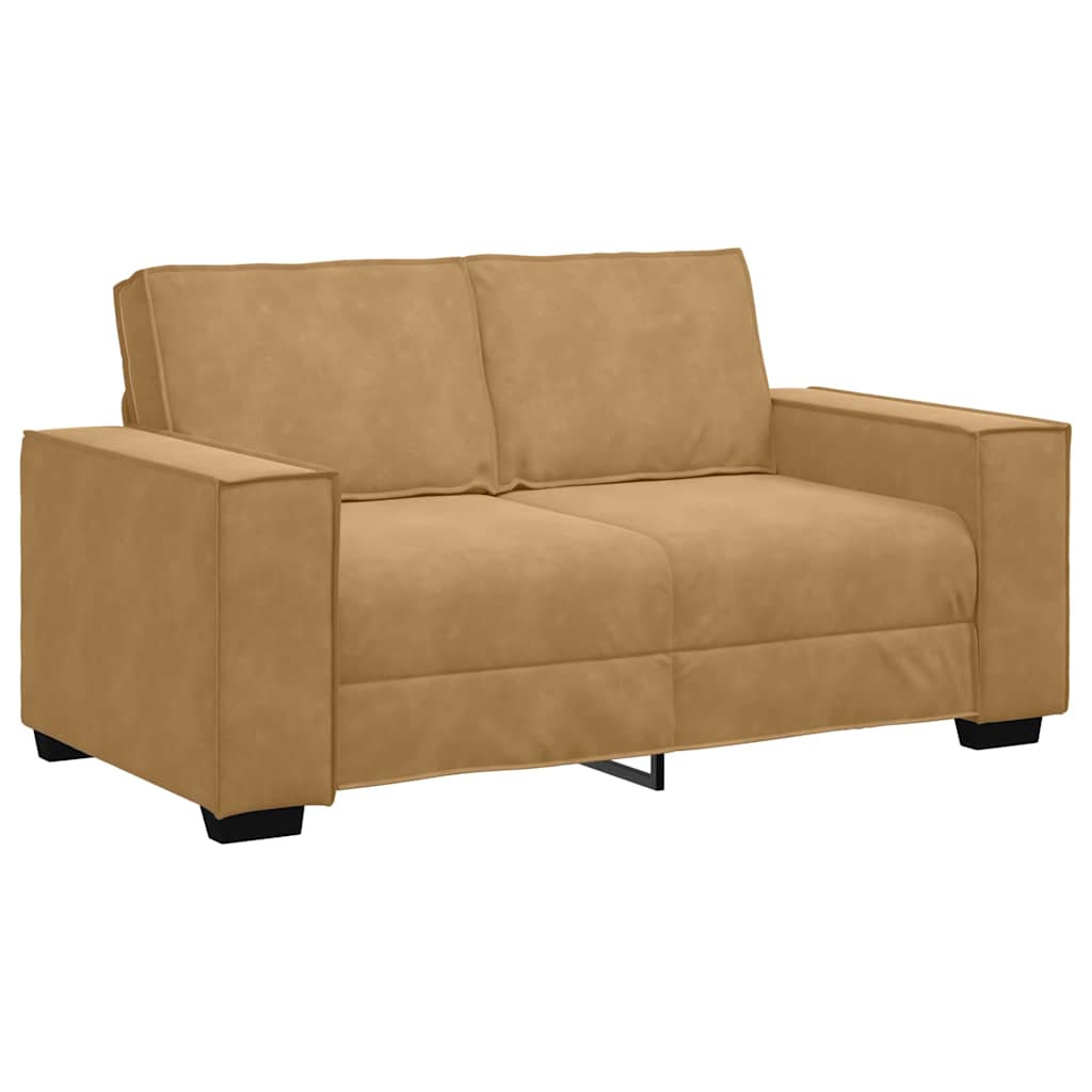 3-dijelni set sofa s jastucima, smeđi baršun