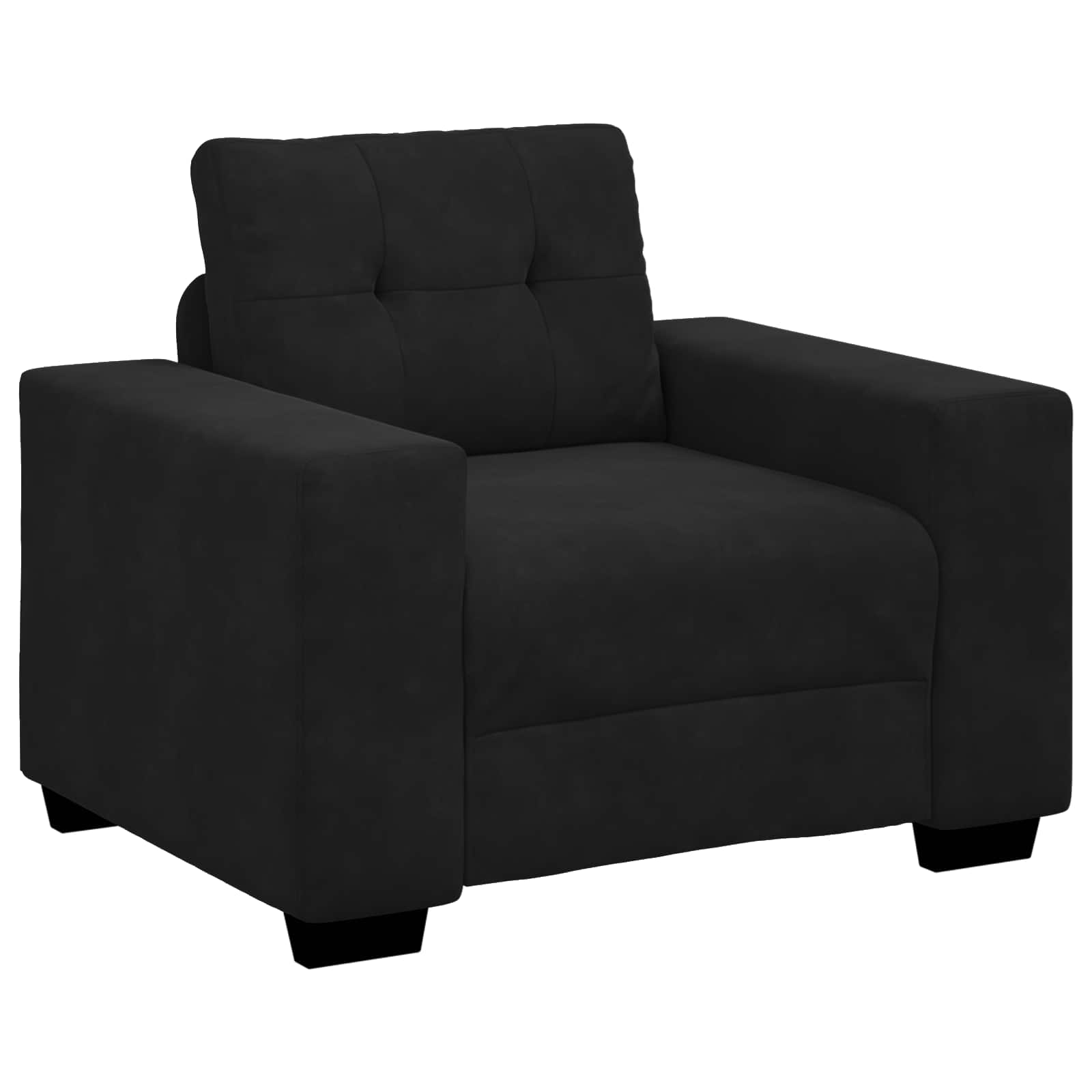 Set sofe 3 pcs Crna 221 x 80 x 80 cm Baršun