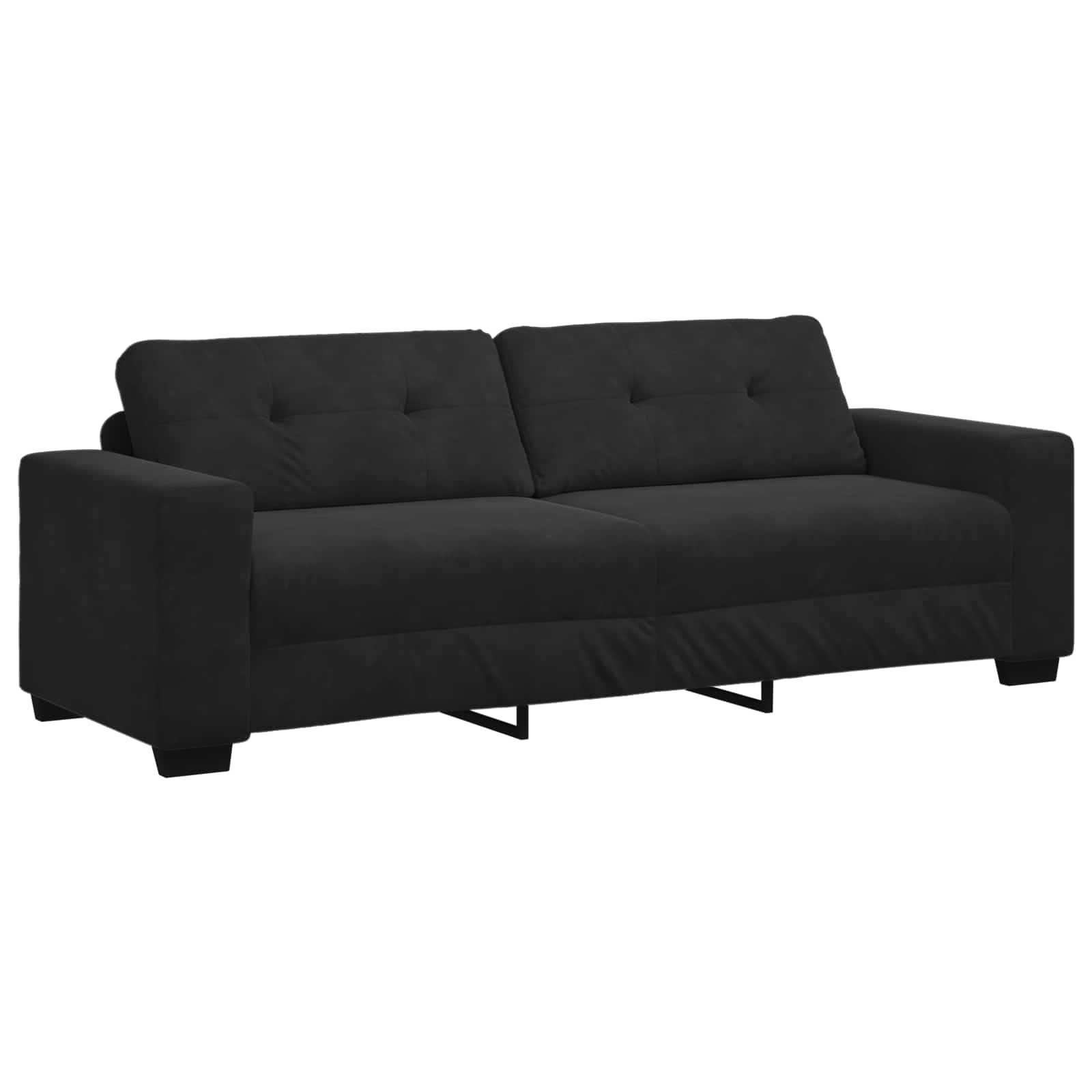 Set sofe 3 pcs Crna 221 x 80 x 80 cm Baršun