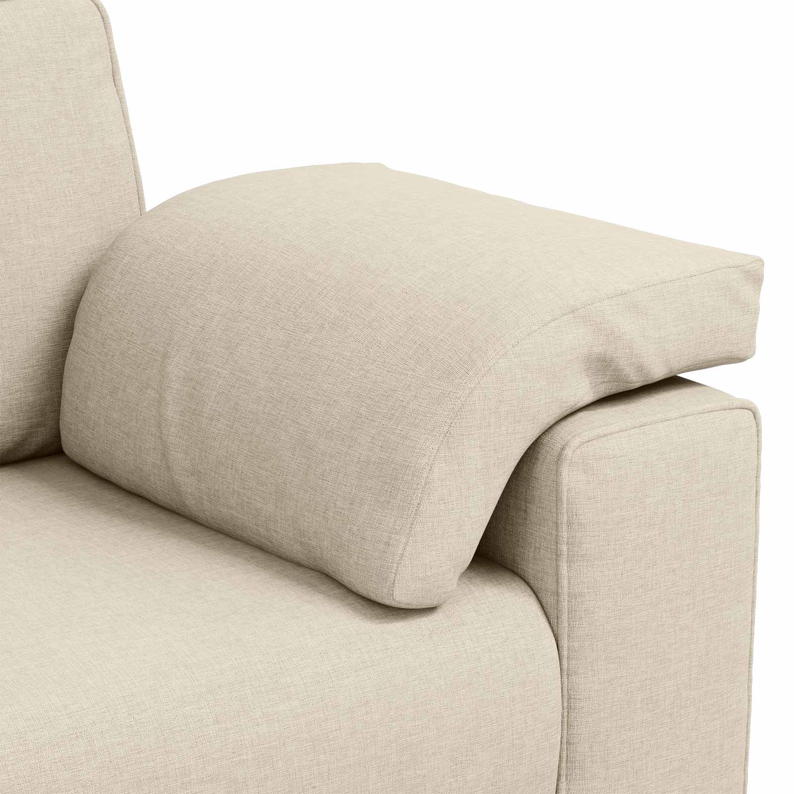 Sofa 2 pcs Bež 219 x 80 x 82 cm Platnasta tkanina