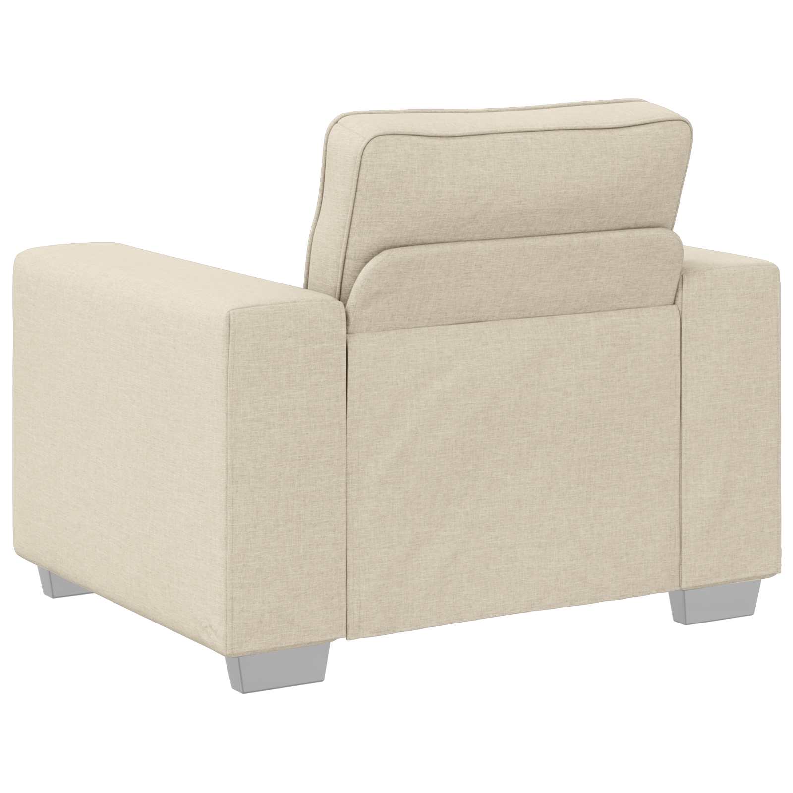 Sofa 2 pcs Bež 219 x 80 x 82 cm Platnasta tkanina