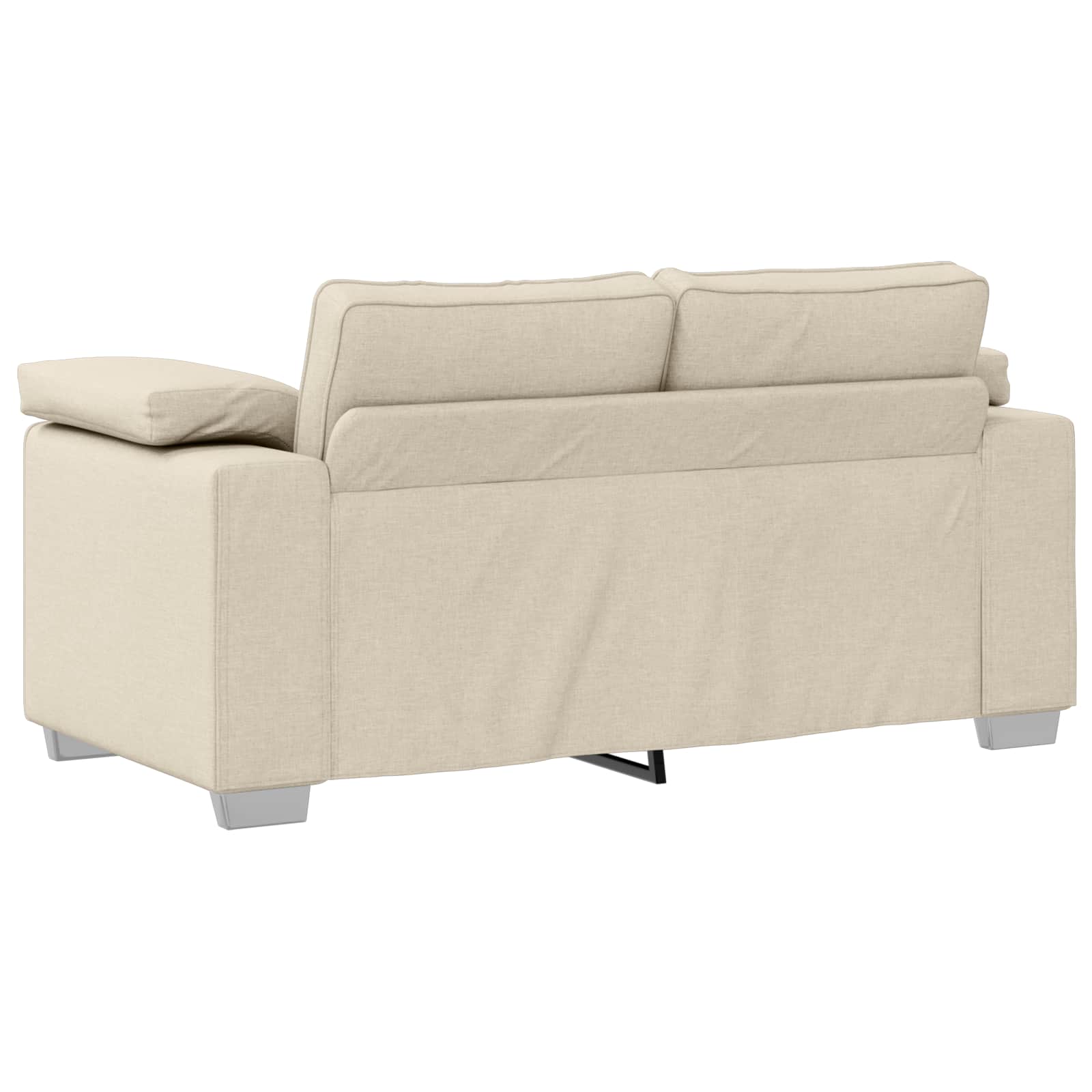Sofa 2 pcs Bež 219 x 80 x 82 cm Platnasta tkanina