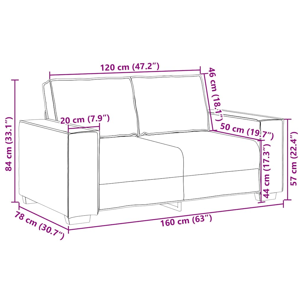 Dvodijelni set sofa s jastucima, crna tkanina