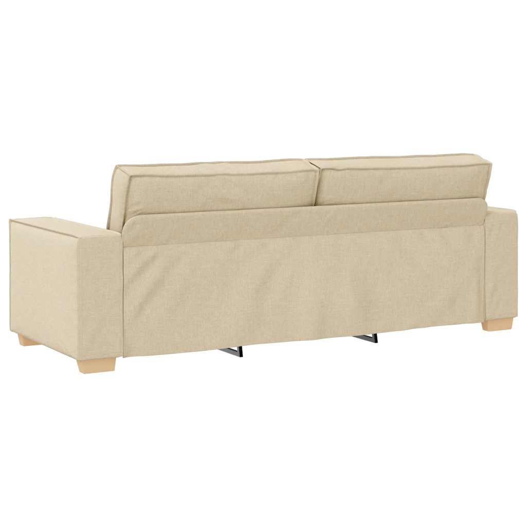 Dvodijelni set sofa s jastucima, krem tkanina