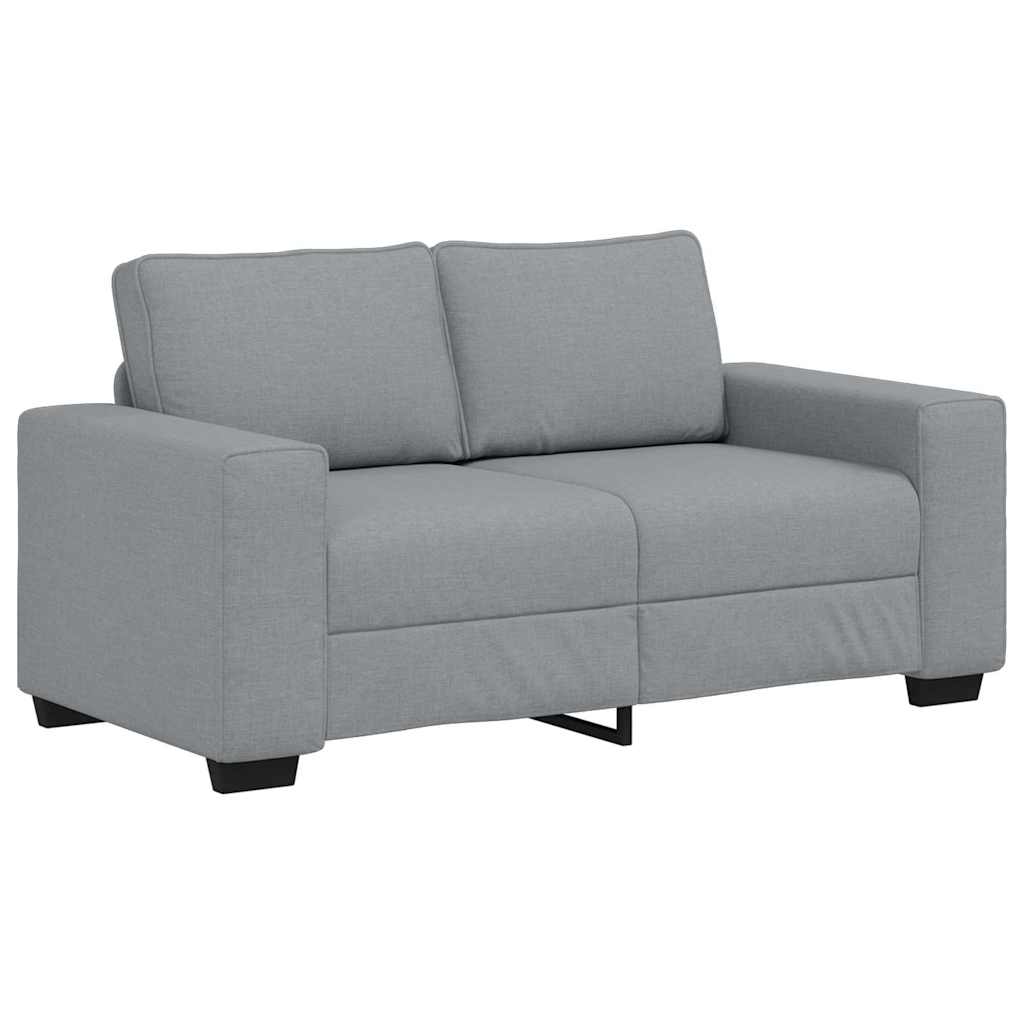 Dvodijelni set sofa s jastucima, svijetlo siva tkanina