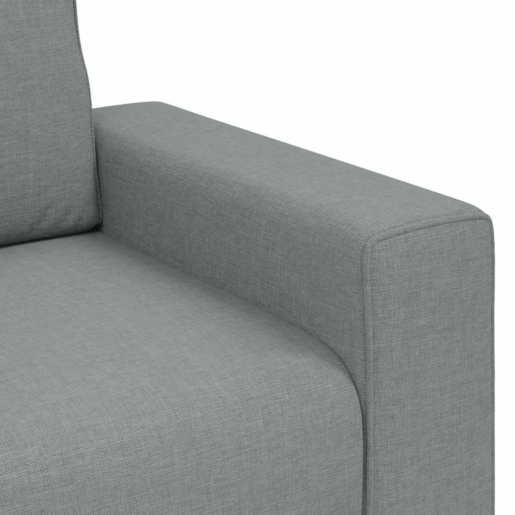 Dvodijelni set sofa s jastucima, svijetlo siva tkanina