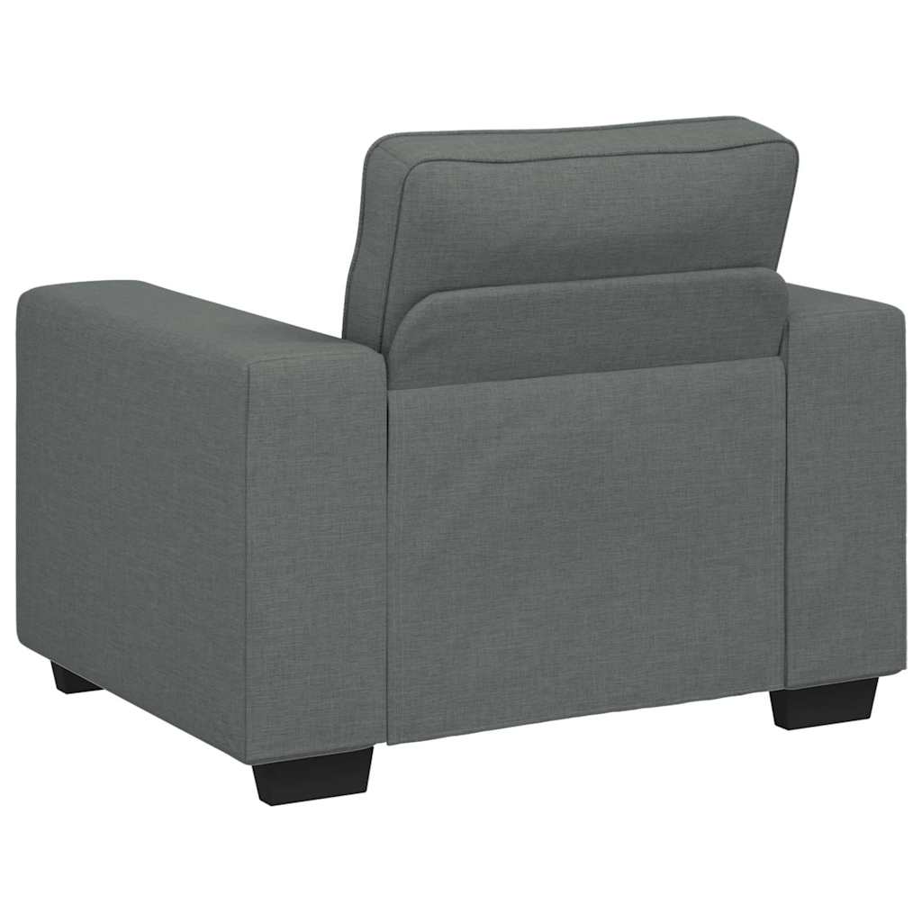 Dvodijelni set sofa s jastucima, tamno siva tkanina