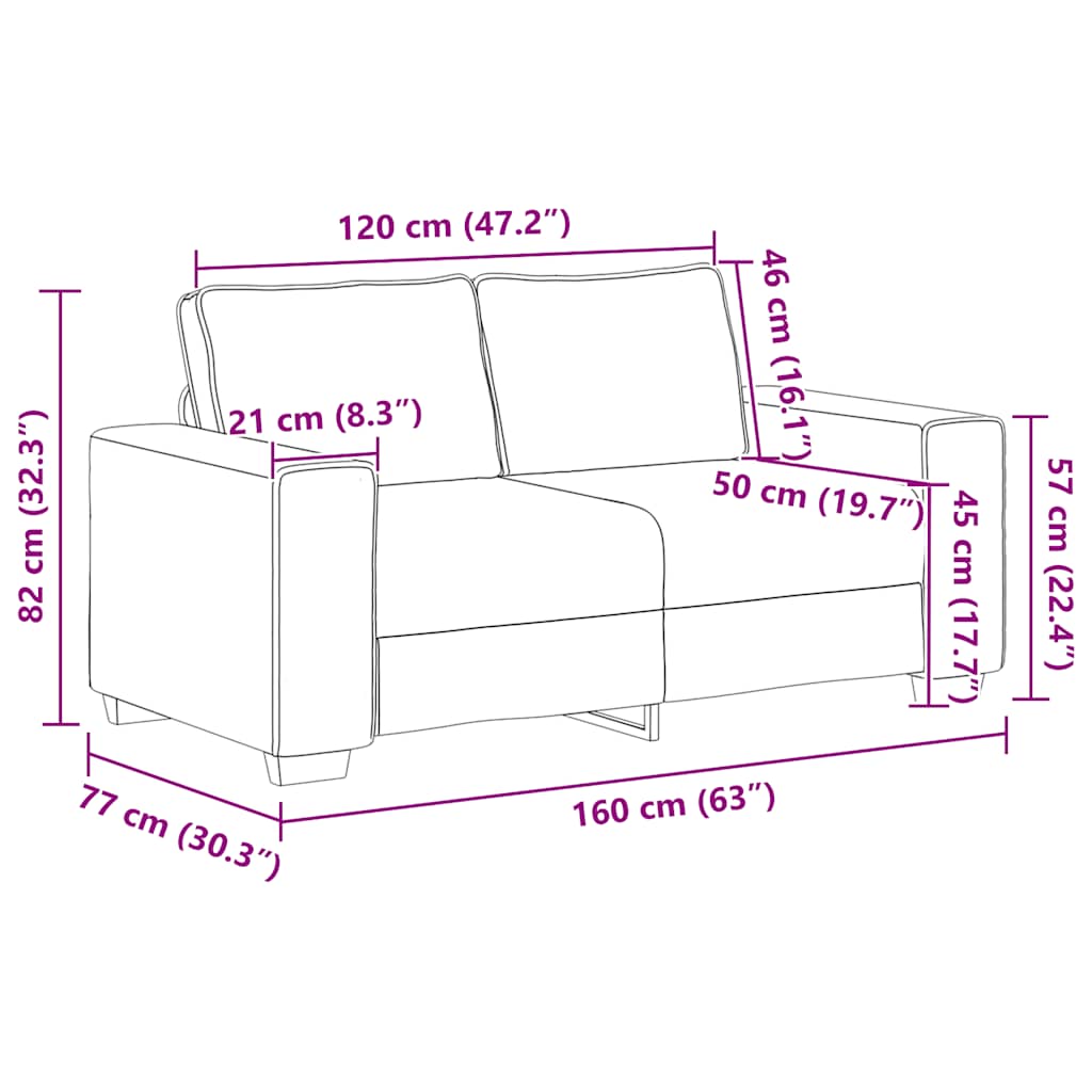 Dvodijelni set sofa s jastucima, tkanina boje vina