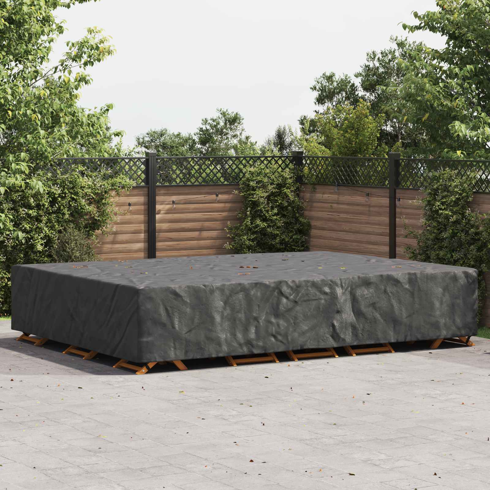 Pokrov za namještaj Jednobojno Crna 350 x 260 x 90 cm 600D