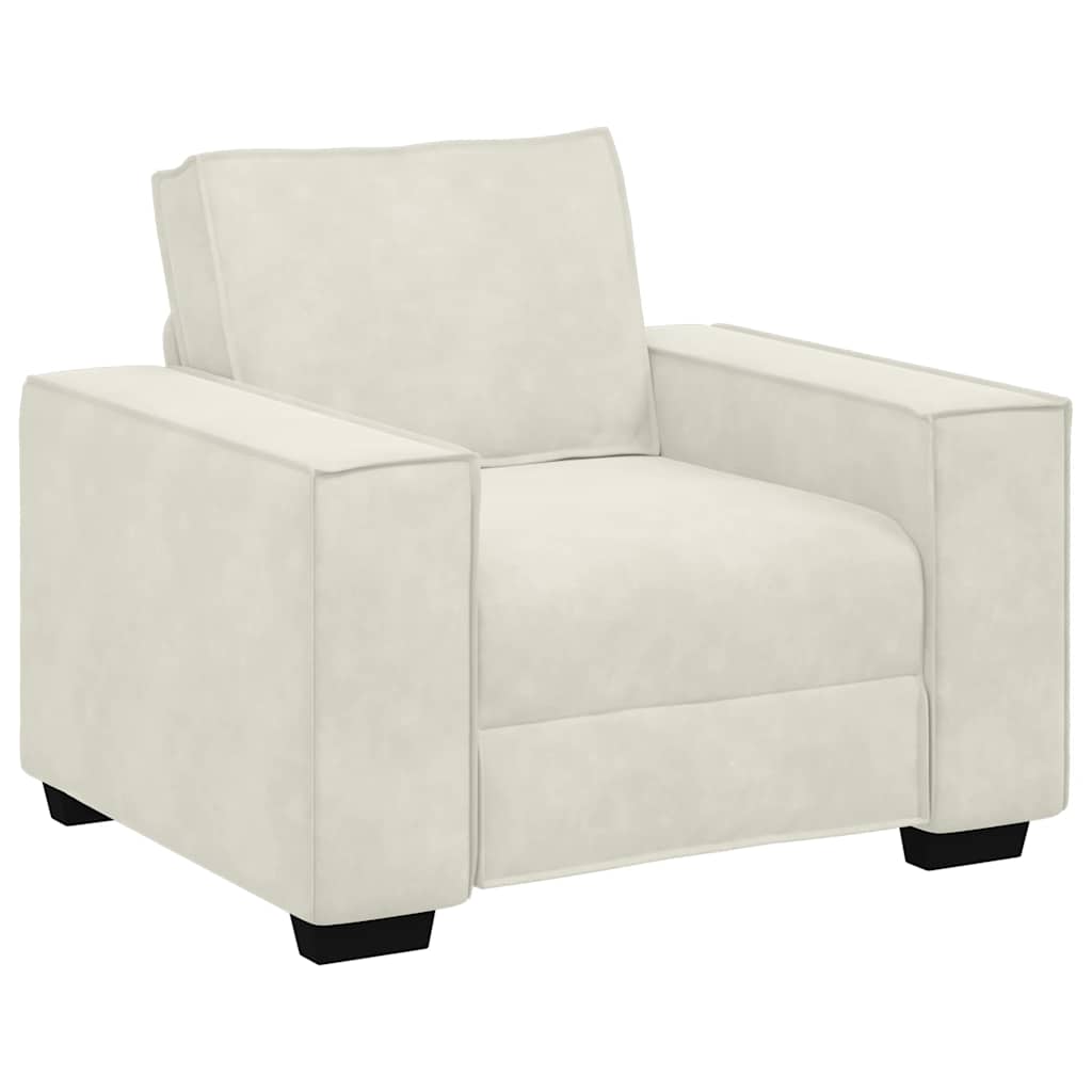Sofa fotelja krem 100x78x84 cm baršunasta