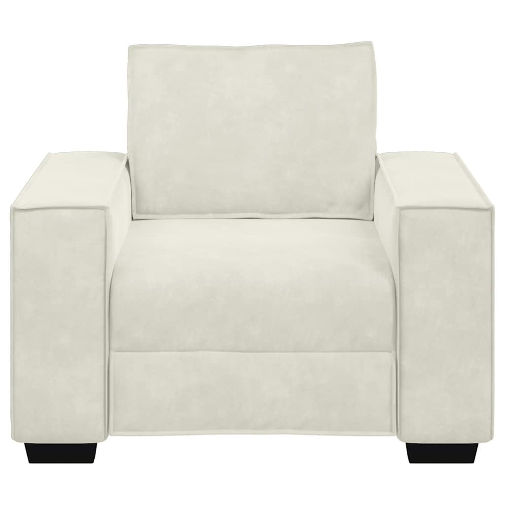 Sofa fotelja krem 100x78x84 cm baršunasta
