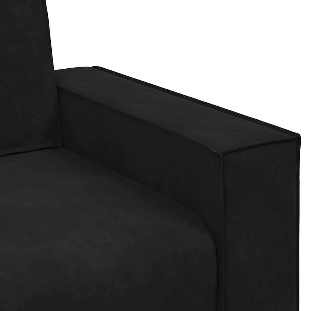Dvosjed Kauč Crni 160x78x84 cm Baršun