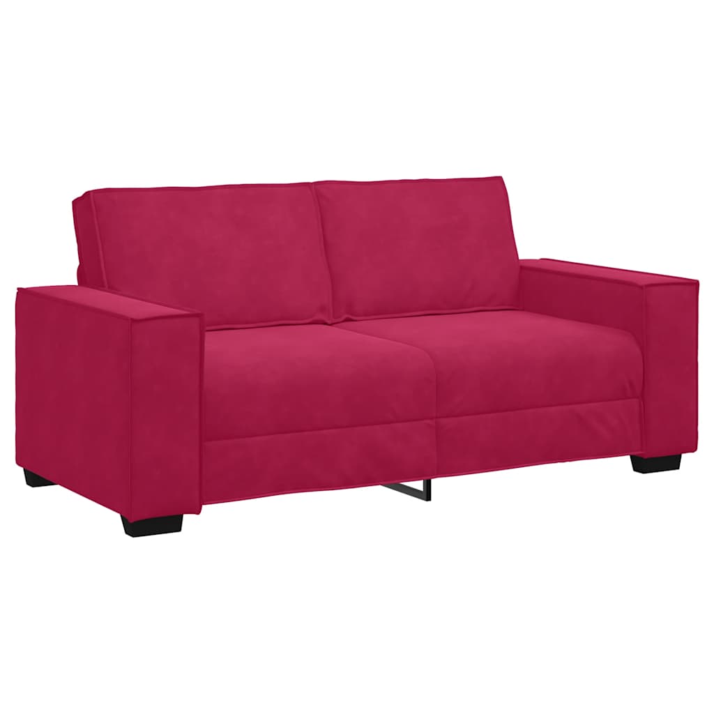 Dvosjed Kauč Vinsko Crvena 180x78x84 cm Baršun