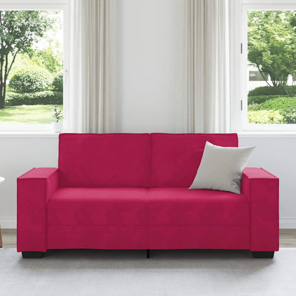 Dvosjed Kauč Vinsko Crvena 180x78x84 cm Baršun
