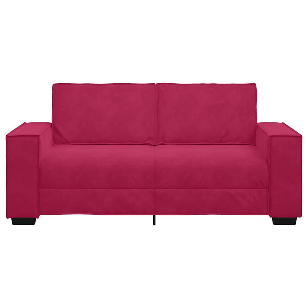 Dvosjed Kauč Vinsko Crvena 180x78x84 cm Baršun