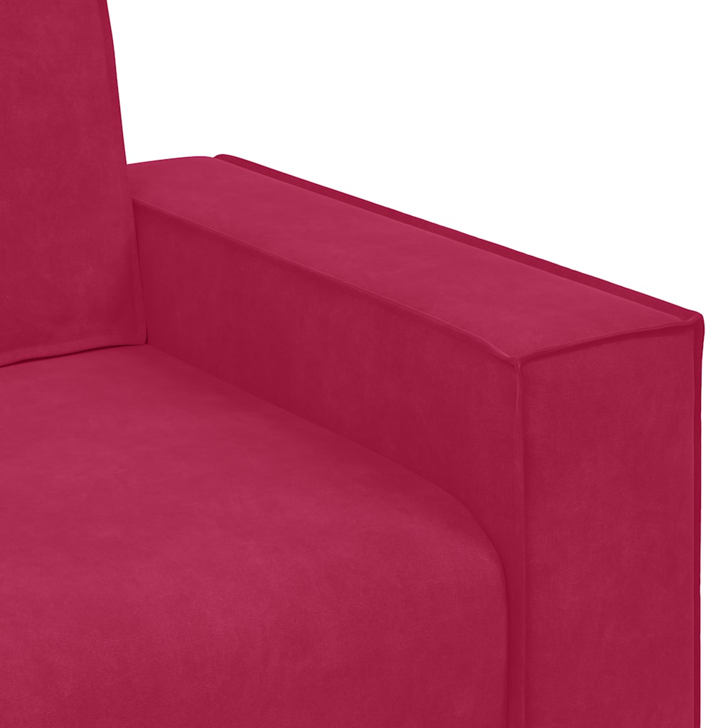 Dvosjed Kauč Vinsko Crvena 180x78x84 cm Baršun