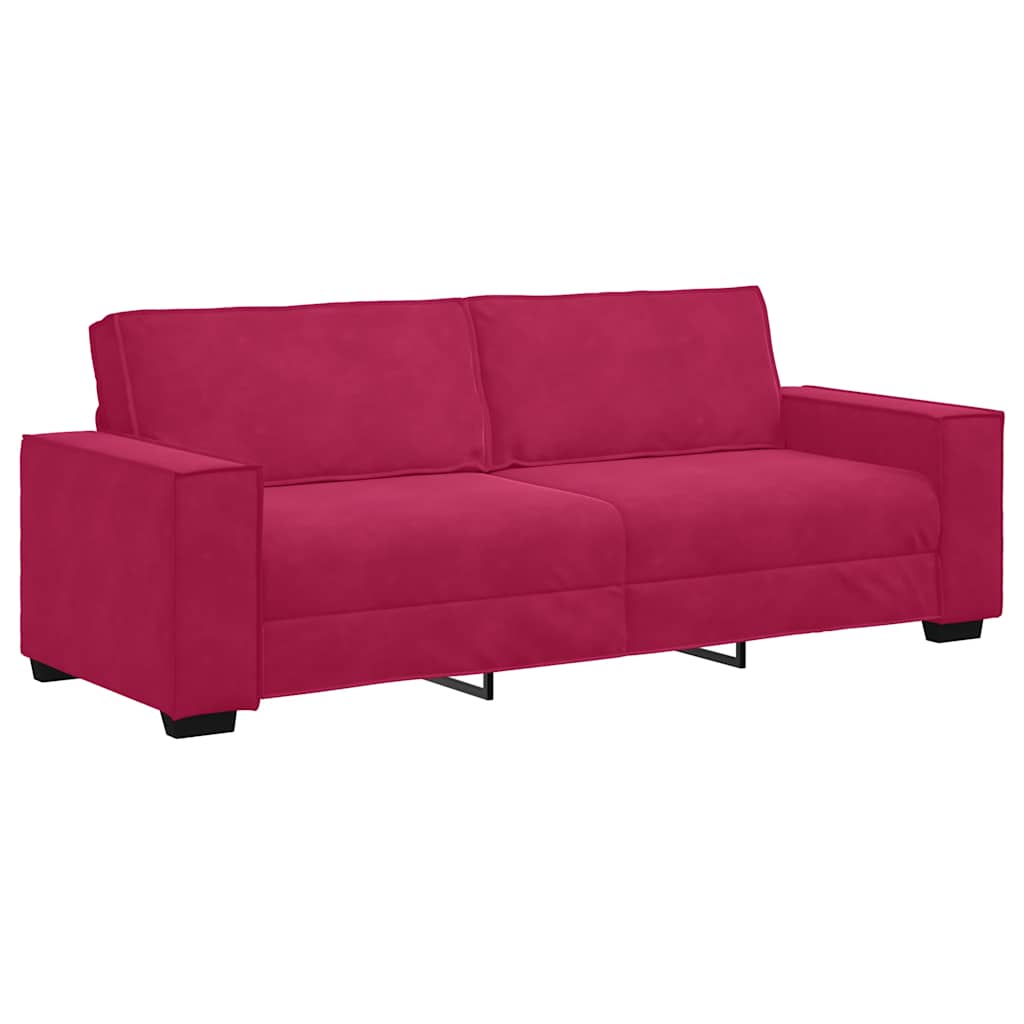 Trosjed Kauč Vinsko Crvena 220x78x84 cm Baršun