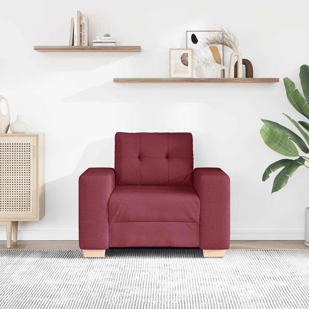 Sofa fotelja vino crvena 100x78x80 cm tkanina