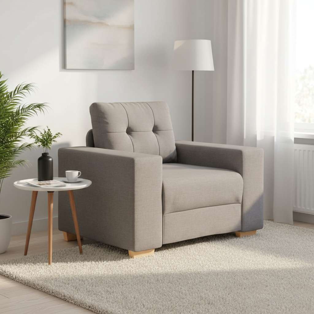 Sofa fotelja taupe 100x78x80 cm tkanina