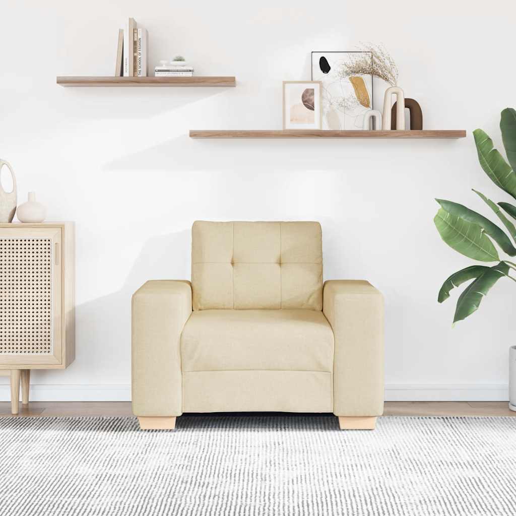 Sofa fotelja krem 100x78x80 cm tkanina