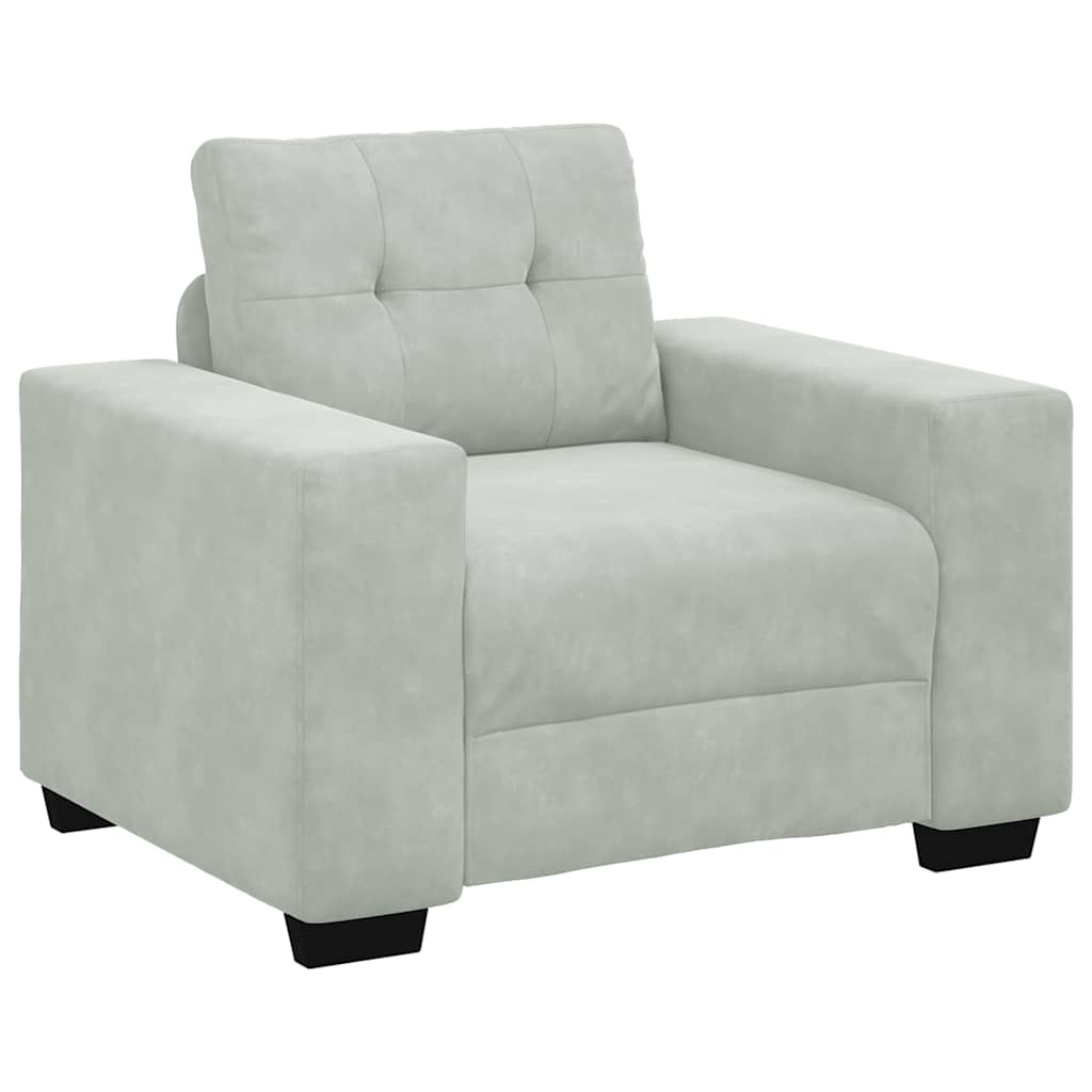 Sofa fotelja svijetlosiva 100x78x80 cm baršun