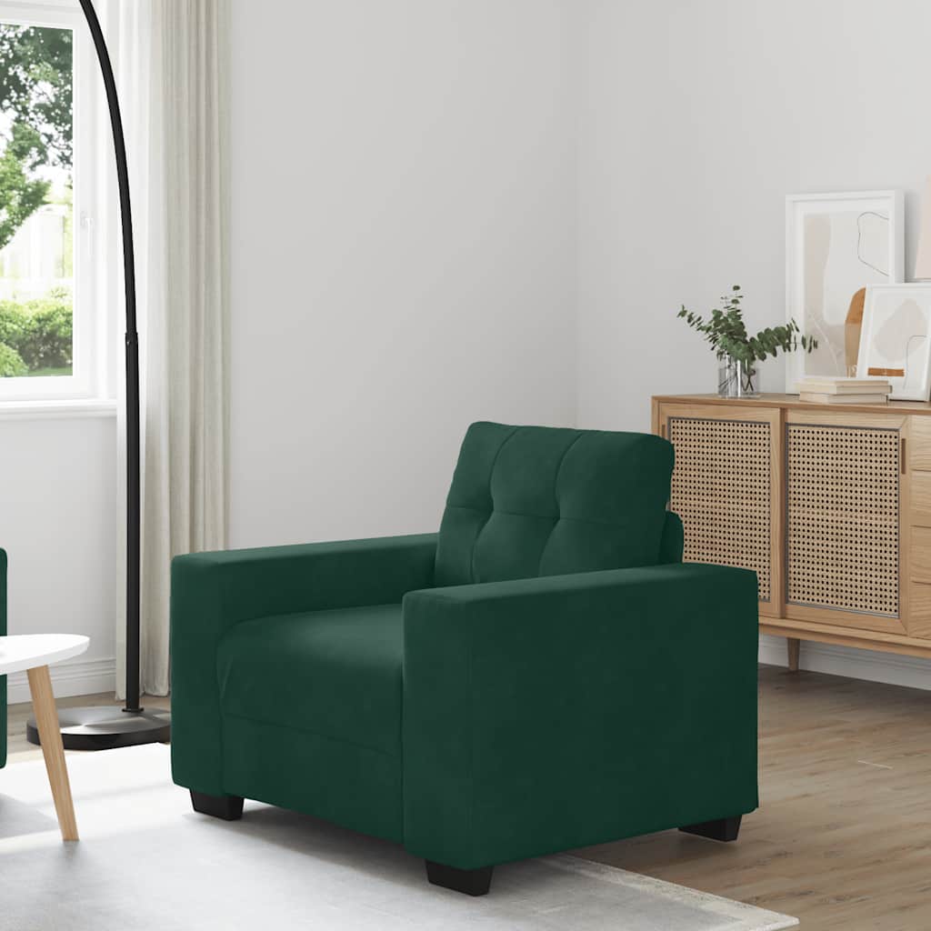 Sofa fotelja tamnozelena 100x78x80 cm baršun