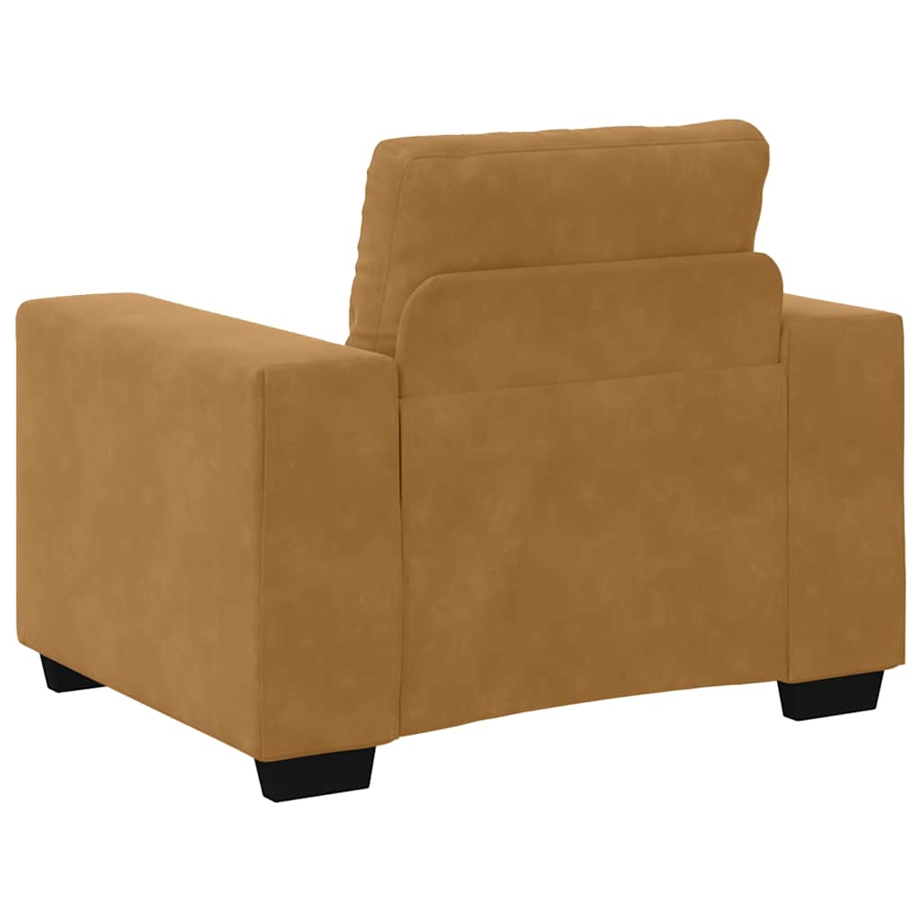 Sofa fotelja smeđa 100x78x80 cm baršun